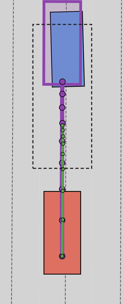 RGB world-action model trajectory for the braking scenario.
