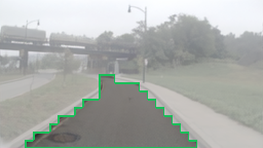 Drivable area, current frame.