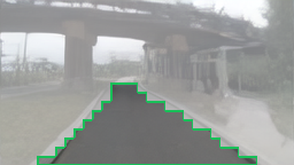 Drivable area, 4 seconds ahead.